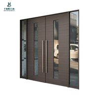 Porte d'entrée pivotante design moderne en aluminium moulé sur mesure, porte de sécurité pour villa, appartement et cave à vin