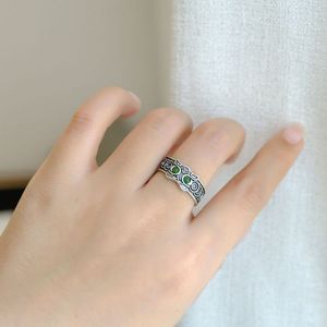 Anillos 드 파레자 중국 토템 복고풍 실버 색상 길조 야수 모방 호탄 옥 사자 반지 남성용 - Product Image 3
