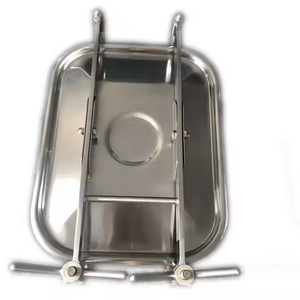 Sanitair Roestvrij Staal Ss304 Ss316l Food Grade Druk Vierkant Luik Mangat Covers Mangat Covers Met Zicht Glas - Product Image 3