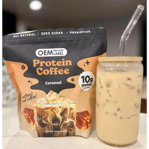 Café con Alto Contenido de Proteínas OEM, Compatible con Dieta <span class=keywords><strong>Keto</strong></span>, Café Helado en Polvo con Proteína de Suero 500g, Sabor Amargo para Concentración, Energí<span class=keywords><strong>a</strong></span> y Salud Intestinal - Product Image 2