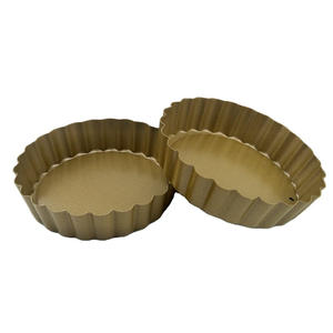 AOLIJUE-sartén antiadherente de acero al carbono, 4 pulgadas, con patrón de encaje redondo, Mini molde para tartas y huevos con fondo extraíble - Product Image 1