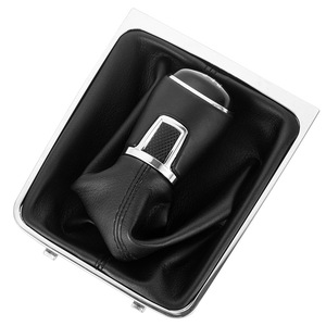 Pomo de palanca de cambios de cuero para coche Volkswagen, diseño ergonómico de 5 y 6 velocidades para vehículos con transmisión manual - Product Image 4