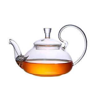 Phoenix Tail Teapot Transparent Glass With Lid Heat Resistant <b>Tea</b> <b>Maker</b> Spring Filter Hejian Origin - Product Image 4