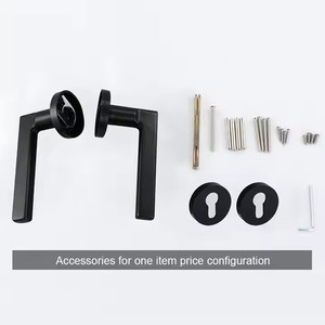 Alta qualità Design moderno in lega di alluminio serrature di legno per camere da letto <span class=keywords><strong>e</strong></span> ingressi maniglie contemporanee per la Privacy - Product Image 5