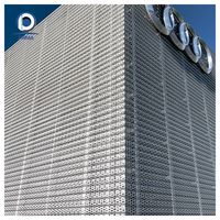 Panneau en aluminium perforé sur mesure pour isolation acoustique, mur-rideau ignifuge pour façade de bâtiment hospitalier