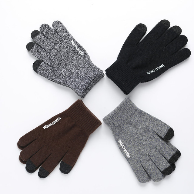 Touchscreen Winter Thermal Gloves Wool Fleece Non-Slip Dispensing Hand Warming Gloves