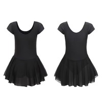 Offres Spéciales Conception de logo personnalisé OEM Couleurs unies Spandex et Nylon Filles Danse Formation Robe de ballet