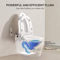 WC intelligent de luxe WaterMark avec capteur de chasse d'eau automatique et bidet intégré pour salle de bain