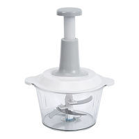 Grand hachoir à viande et coupe-légumes manuel multifonction en plastique avec fonction semi-automatique pour usage domestique
