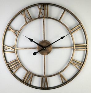 Farmhouse Hot Seller <b>Decorative</b> Rustic Barn Vintage Bronze Metal Solid Wood Big Oversized <b>Wall</b> <b>Clock</b> - Product Image 3