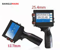 Mini Tij Handheld 12,7mm Máquinas Caja Máquina de impresión Impresora de inyección de tinta Fecha de caducidad Codificación Impresora de inyección de tinta