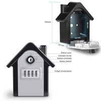 Coffret à clés numérique électronique étanche à combinaison 4 chiffres, grande capacité, en ABS, à fixer au mur
