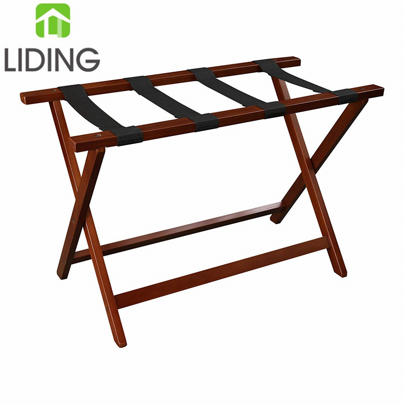 Вешалка для багажа из натурального бамбука для отелей, Вешалка из бамбукового материала, складная вешалка для хранения багажа