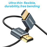 Câble flexible 4K pour usine, à angle droit 90 degrés, ultra-mince, gaine PVC, blindage combiné, 3D 60Hz, en stock