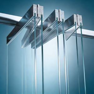 Portes coulissantes accordéon en verre trempé isolant pour patio moderne haut de gamme, portes pliantes sans cadre en aluminium sur mesure pour salon - Product Image 3