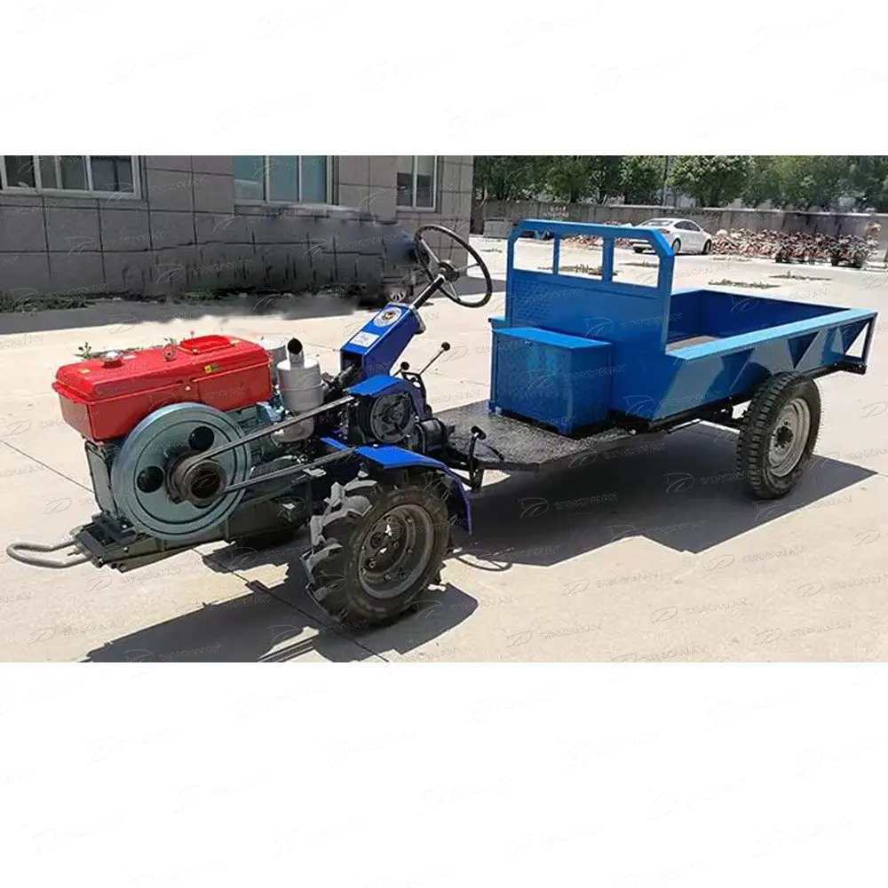 Moteur diesel de jardin à deux roues, 36 v, 20hp, 16hp, toupie de chantier, tracteur de marche, avec remorque de charrue kaisa