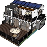 Préfabriqué en acier léger à faible coût de haute qualité de luxe villa maison