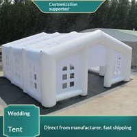 Tente de mariage gonflable blanche sur mesure de grande taille pour mariages et événements festifs, tente de réception gonflable en PVC