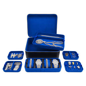 Donne ragazze Organizer anello orecchino collana orologio portabile gioielleria custodia cerniera ghiaccio viaggio in pelle <span class=keywords><strong>portagioie</strong></span> - Product Image 6