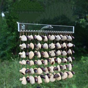 Campanas de Viento de Conchas Naturales al por Mayor para Sanación Sonora, Instrumento de Percusión, Yoga, Meditación y Terapia - Product Image 2