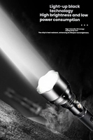 Lampe torche tactique rechargeable USB en alliage d'aluminium, mise au point réglable, étanche IP65, portée du faisceau 1000M+, 10000 lumens