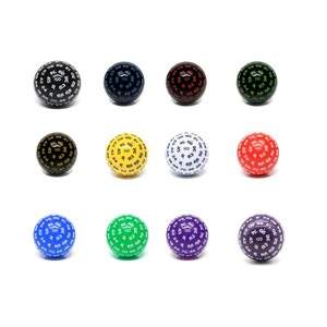 HS 100 faces en plastique dés D100 boule sphérique en rouge bleu vert violet jaune noir et blanc prune couleurs pour l'utilisation du jeu - Product Image 2