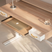 Bureau debout électrique ergonomique pliable avec tiroirs, réglable en hauteur, motorisé, pour bureau et rangement, écologique, pour le télétravail
