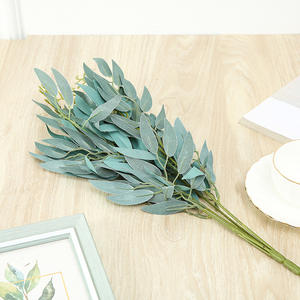 Feuilles de Saule Artificielles en Soie Vertes pour Décoration Maison et Mariage, Fleur Artificielle Simulée, Vente Chaude - Product Image 5