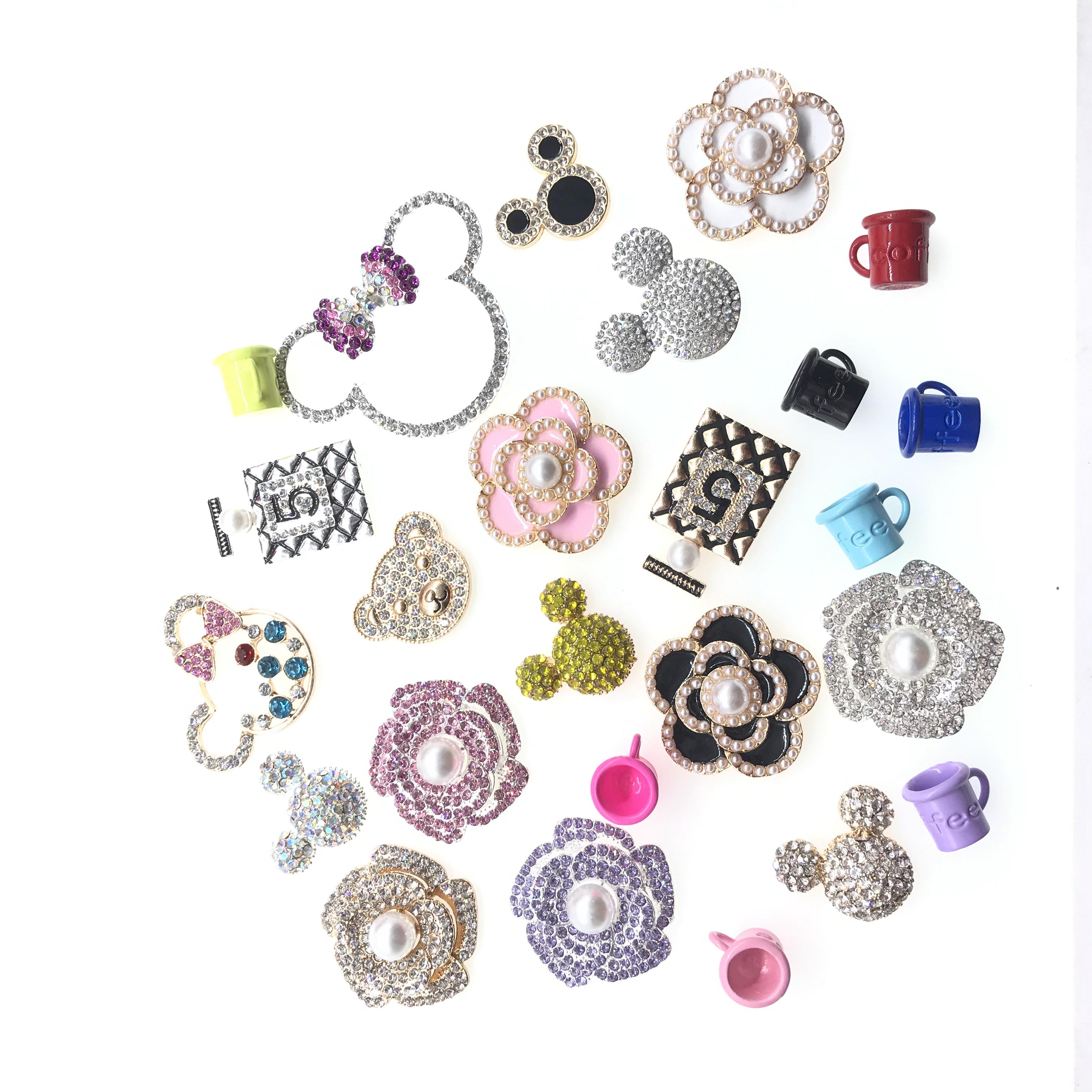 Металлические украшения, роскошные дизайнерские украшения для обуви croc, аксессуары для обуви croc