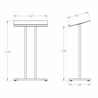 Moderno Podio de Cristal Transparente con Superficie de Acrílico Metálico, Atril para Iglesia, Púlpitos para Iglesia