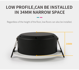 ไฟ LED สไตล์นอร์ดิก7W หลอดไฟแบบบางเฉียบคงที่สูงหลอดไฟดาวน์ไลท์ LED แบบฝัง IP44 3000K - Product Image 5