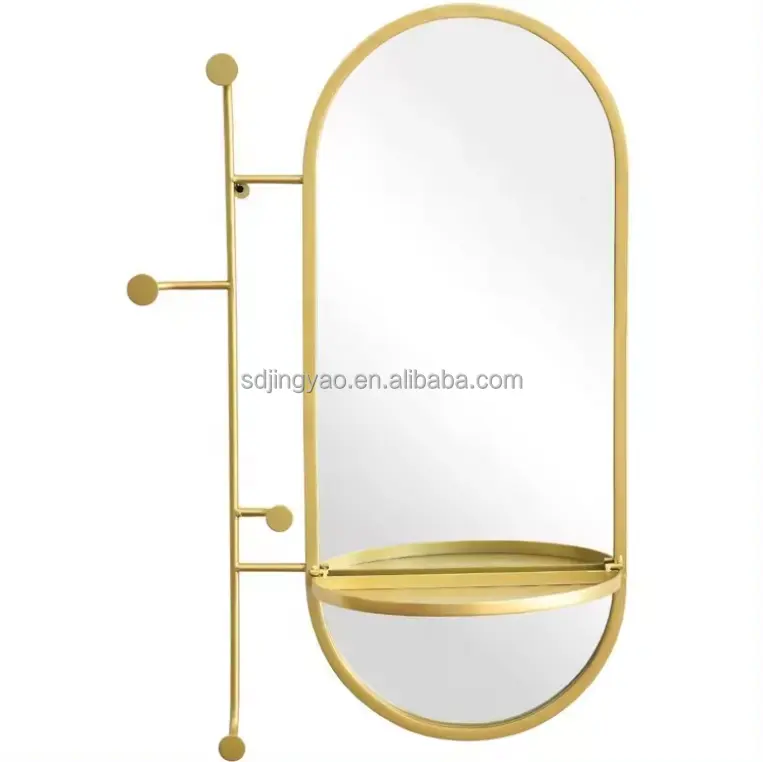 مرآة مُقَسَّمة فاخرة وأنيقة للتعليق على الحائط بشكل بيضاوي الشكل مضادة للكسر تصلح للاستخدام في الحمام المنزلي