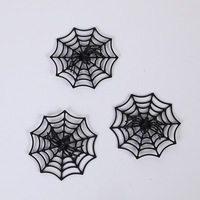 Décoration d'Halloween en toile imprimée en gravure, toile d'araignée miniature, toile d'araignée pour table de fête, accessoires d'ornement pour scène de maison hantée