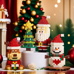 Linko 40 Mảnh ABS Nhựa Giáng Sinh Đêm Trước Ông Già Noel & Người Tuyết Khối Xây Dựng-Sáng Tạo Quy Mô 1:18 Thủ Công Thiết Lập Cho Các lứa tuổi 14 + - Product Image 3