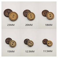 Boutons en coquille de noix de coco à 2 trous, gravés au laser, motif de couture sur le bord, ronds, naturels, écologiques, accessoires de couture pour vêtements et artisanat