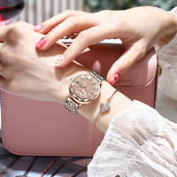 Jam Tangan Wanita POEDAGAR 3013, Merek Fashion, Quartz, Tahan Air, Tampilan Tanggal dan Hari, Mewah, Warna Rose Gold, untuk Wanita, Cocok untuk Hadiah