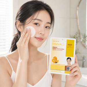 Masque facial en tissu à l'essence de collagène et vitamines 23g – Éclaircissant, raffermissant, affinant - Product Image 6