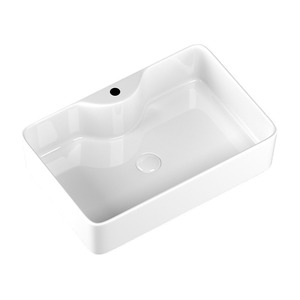 Countertop Ceramic Washbasin <b>Round</b> Single <b>Basin</b> Easy Cleaning Bathroom Sink - Product Image 5