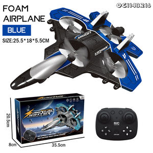 Colorido Led iluminado al aire libre niños actividad juegos Control remoto avión volador espuma avión de combate avión lanzador Rc Juguetes - Product Image 6