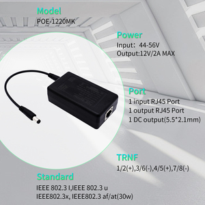 Divisor Gigabit POE IEEE 802. 3AF/AT Adaptador de alimentación activa a través de Ethernet para cámara de Seguridad de 12V Interruptores de red de salida de 48V 12V - Product Image 5