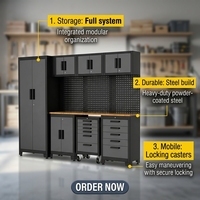 Armoires à outils combinées, établi d'atelier en acier robuste, armoire à outils avec rangement multi-tiroirs, coffre à outils de garage