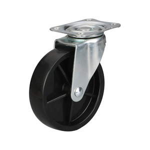 4 Inch Flat Bottom PP Caster Swivel Wheel Bolt Hole Type Industrial Medical Use - Product Image 4
