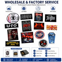 Écussons brodés personnalisés Rock Heavy Metal, badges punk motard thermocollants pour vestes