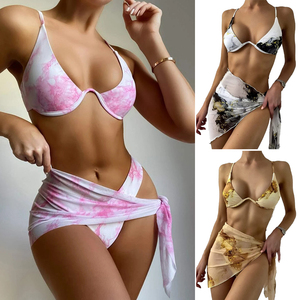 22010 Nuevo Conjunto de <span class=keywords><strong>Bikini</strong></span> de 3 Piezas sin Tirantes, Estampado, Estilo <span class=keywords><strong>Y2K</strong></span>, Moda de Verano 2026, Ropa de Playa - Product Image 3