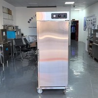Chariot chauffant commercial en acier inoxydable pour aliments, armoire de maintien au chaud mobile pour la restauration