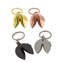 Chine Fabricant Dessin Animé Argent Or Souvenir Cadeau Chanceux Fortune Cookie Alliage Fer Logo Personnalisé Personnalisé Métal 3d Porte-clés