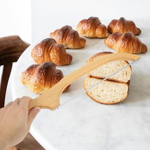 Wooden <b>Bread</b> <b>Knife</b> Stainless Steel Blade 10-11.9 In Bend Resistant Kitchen Tool For Slicing <b>Bread</b> - Product Image 2