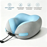 Boîte cadeau personnalisée, oreiller de voyage portable, oreiller en mousse à mémoire de forme très vendu avec accessoires de voyage pour le voyage