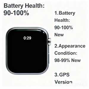 นาฬิกา Apple <span class=keywords><strong>Watch</strong></span> Series S3 S4 S5 S6 S7 S8 S9 S10 <span class=keywords><strong>GPS</strong></span> <span class=keywords><strong>Cellular</strong></span> มือสองจำนวนมาก ราคาถูก ปลดล็อคแล้ว สภาพเหมือนใหม่ - Product Image 1