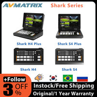 AVMATRIX 10.1 pouces FHD IPS écran métal Streaming Audio vidéo mélangeur 4-CH commutateur vidéo pour SDI/HD Shark S4/S4 Plus H4/H4 Plus
